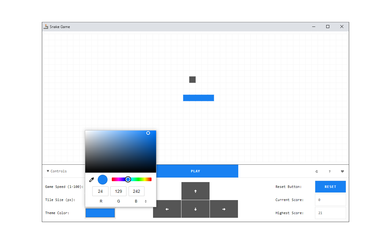 Snake Game Chrome Extension Image 4