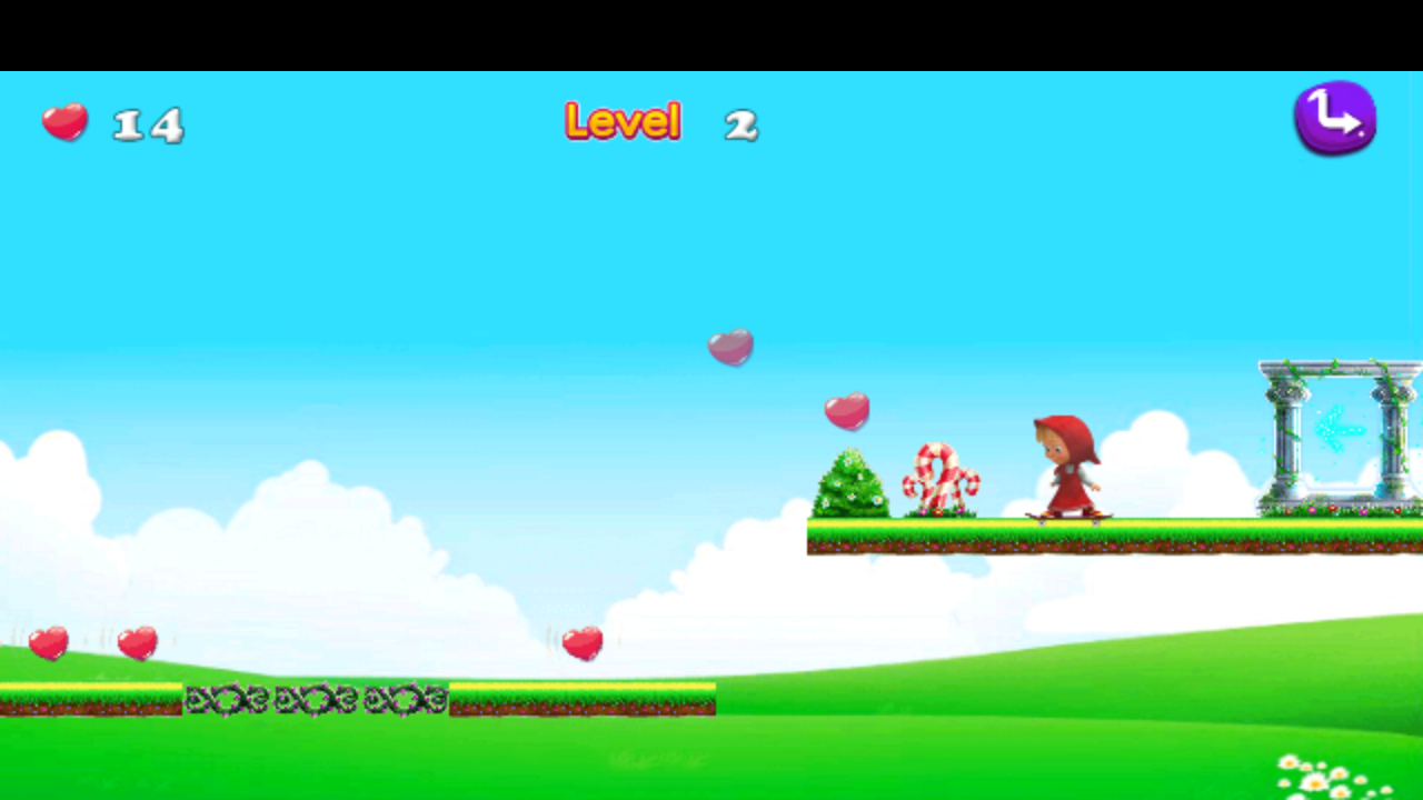   Masha Jump and the Bear Run Game- 스크린샷 