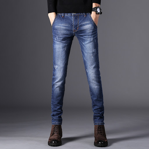Title 5, Slim fit casual black long pants for little fee...