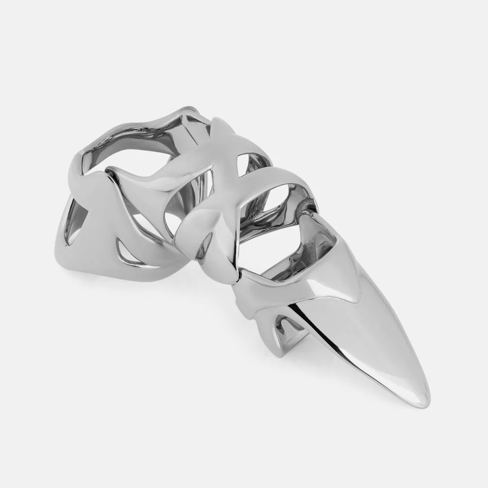 Inleg Parel Ring Punk scherpe Klauw Vinger Standaard Gewricht Vinger Bescherming voor een edgy en unieke uitstraling.