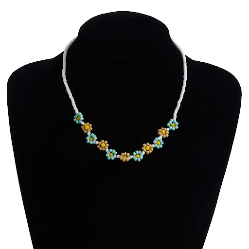Title 13, Handmade beaded necklace in a literary retro fa...