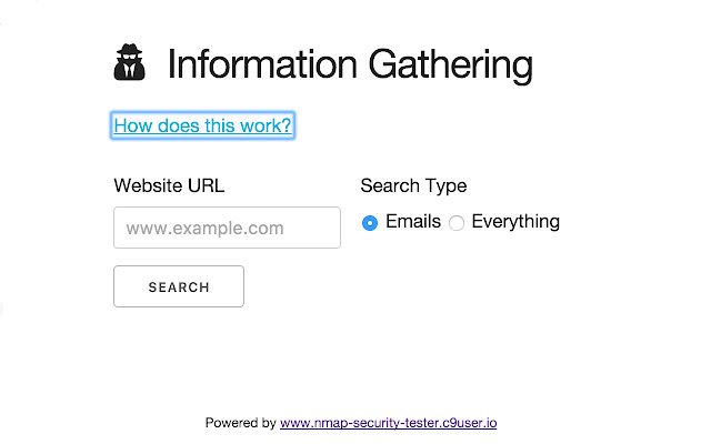 Information Gathering chrome extension