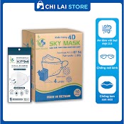 Thùng 300 Chiếc - Khẩu Trang Y Tế 4 Lớp Kháng Khuẩn Cao Cấp Kf94 Sky Mask Lọc Sạch Bụi Bẩn