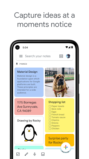 Screenshot Google Keep - Notes and Lists