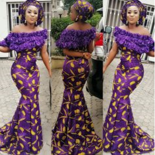 Bazin Off Shoulder Styles