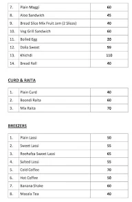 The Kamna Food Court menu 3