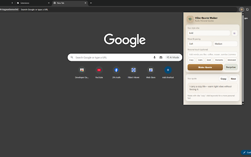 Rustic Vibe Quote Maker