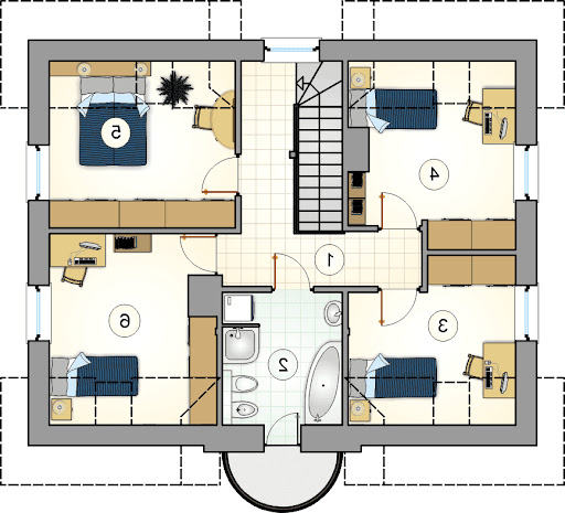 Compact House II - Rzut poddasza