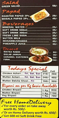 Delhi Zaika menu 1