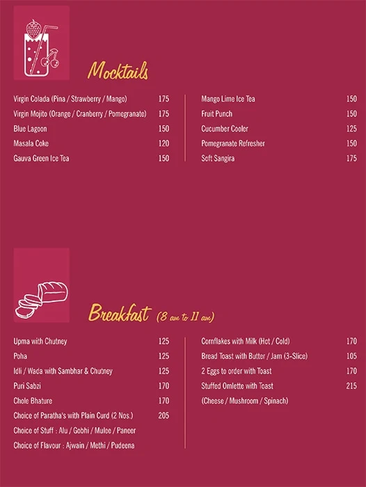 Tamarind menu 