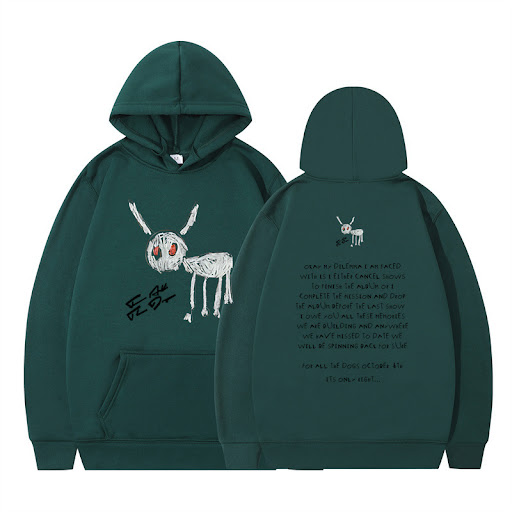 Title 2, Cartoon Text 2D Printed Moving Hooded Sweater f...