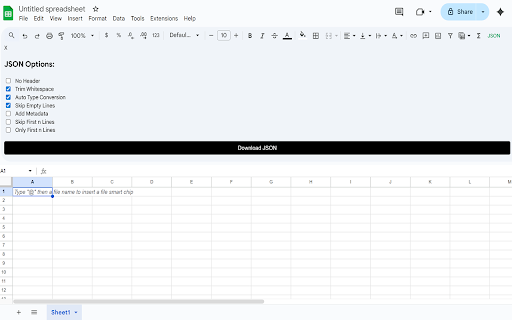Convert Google Sheets™ to Json screenshot 1