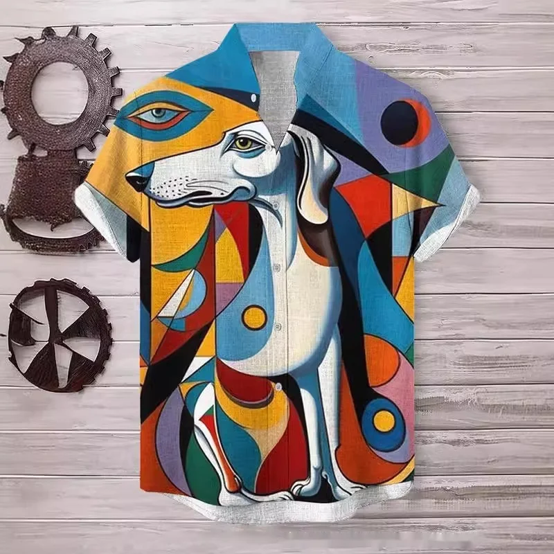 Erkek 3D Dijital Baskılı Gevşek Gömlek. Günlük kullanım için rahat ve şık. Nefes alabilen kumaş ve kolay bakım. Modern görünüm, rahat kesim.