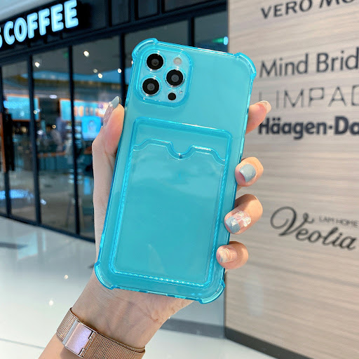 Title 3, Solid Color Card Holder Silicone Soft Shell Pho...