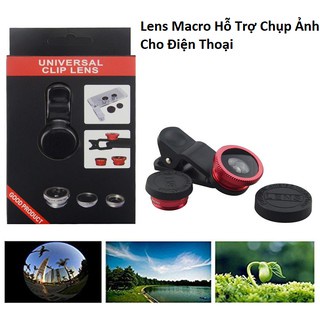 Bộ Kính Lens Cho Điện Thoại Góc Rộng, Fisheye, Macro 3 Trong 1 Aturos Universal Clip Lens