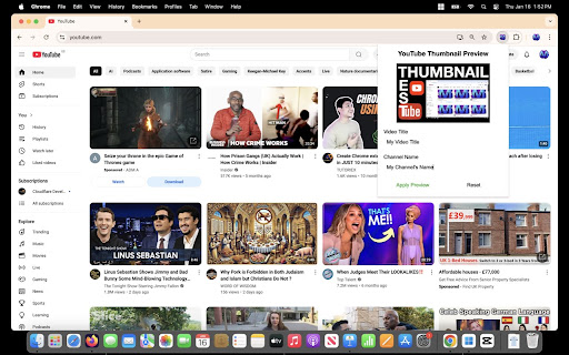 YouTube Thumbnail Preview by Mivi