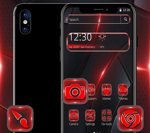 Red And Black Bright Business Theme