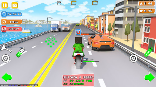 Screenshot Blocky Bike Rider: Moto Racing