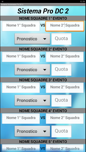 Android application Sistema Scommesse Pro DC 2 screenshort