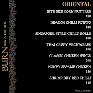 Burn Kitchen & Malt menu 2