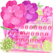 Pink Rose Flower Keyboard Theme  Icon