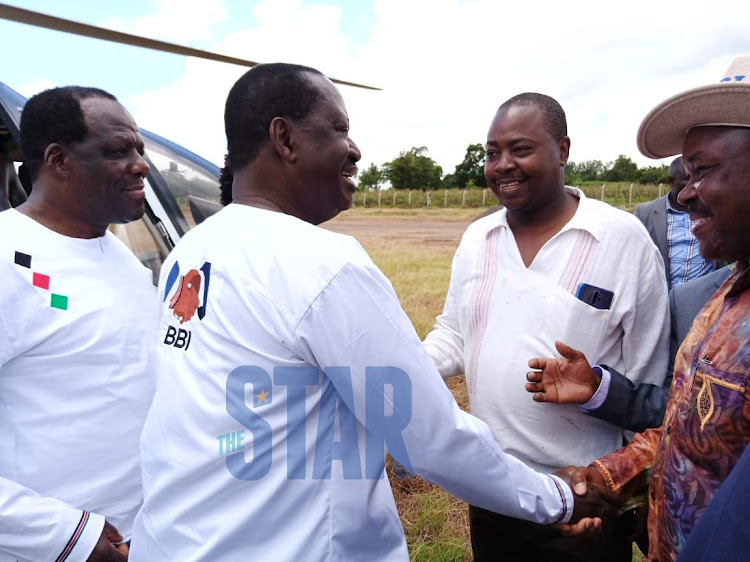 Raila was received at the Kitui Airstrip by Kitui deputy governor Dr Wathe Nzau on Saturday, February 1, 2020.