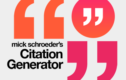 Mick Schroeder's Citation Generator small promo image