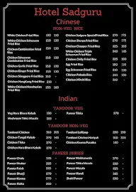 Hotel Sadguru menu 3