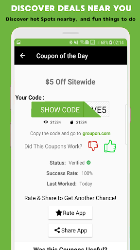 Smart Coupon For Groupon - Deals, getaway shopping