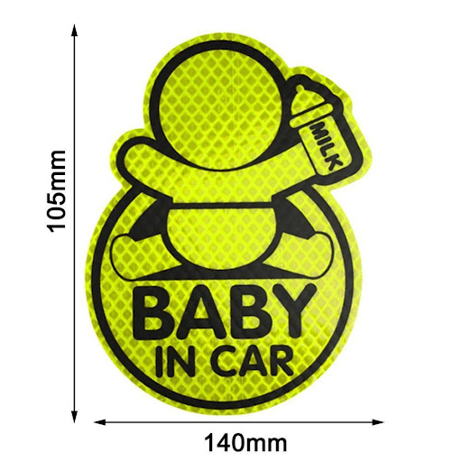 Title 1, Baby in Car Reflective Stickers for Vehicle Saf...