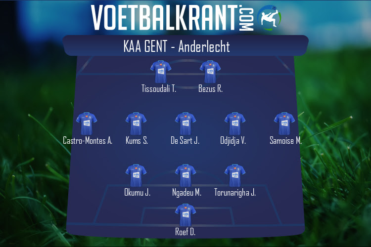 Opstelling KAA Gent | KAA Gent - Anderlecht (18/04/2022)