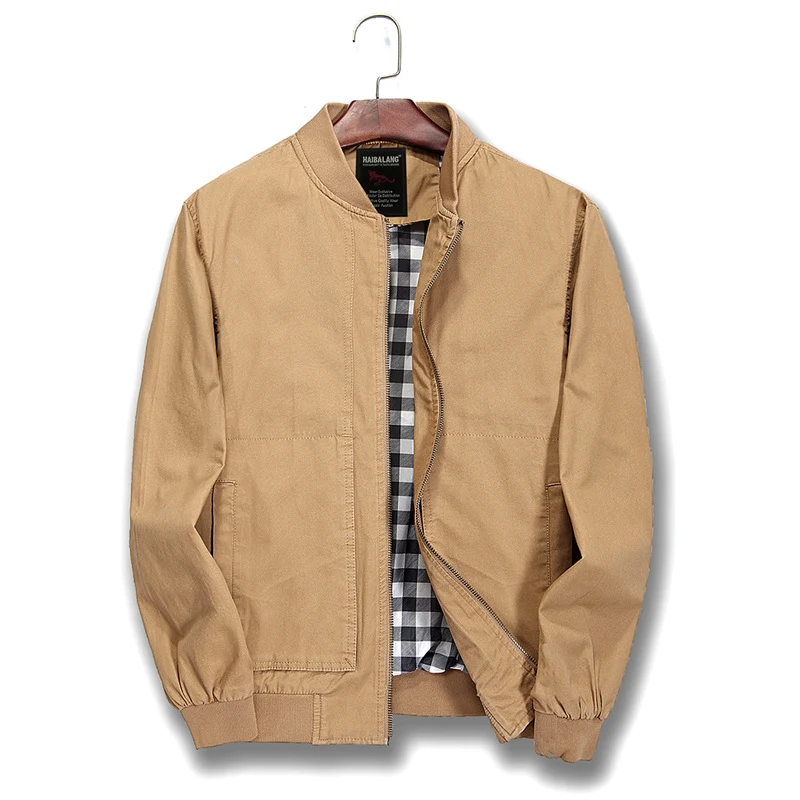 Marketing direct printemps et automne nouvelle veste pour hommes coton coton veste d'auto-culture décontractée uniforme de baseball mince s