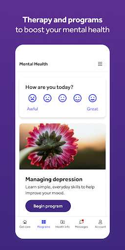 Screenshot Teladoc Health: Virtual care