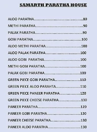 Samarth Paratha House menu 2