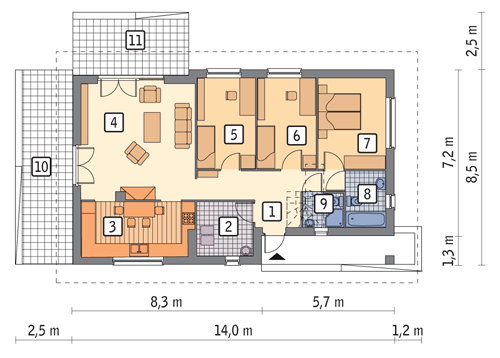 Nieodzowny - C304 - Rzut parteru