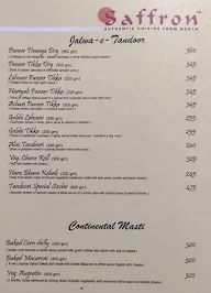 Saffron Restaurant menu 6