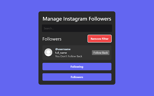 Manage Instagram Followers