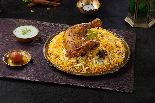 Raan-e-Murgh Biryani (Chicken Whole Leg Dum Biryani)