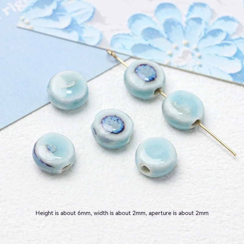 Japanse keramische blauwe serie verspreide DIY handgemaakte kralenketting armband spacer kralen materiaal voor sieraden maken.
