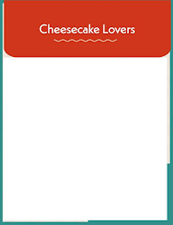 Cheesecake Lovers menu 1