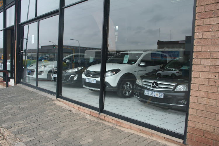 A closed car dealership in Johannesburg during the lockdown.