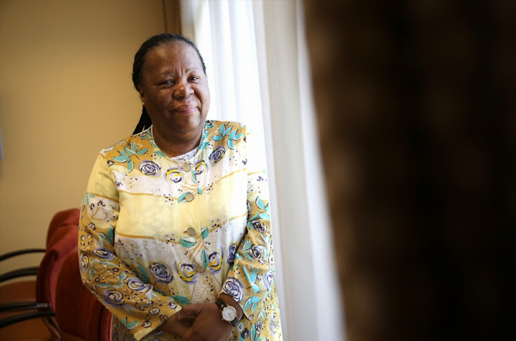 Minister of Science and Technology Naledi Pandor poses for a portrait during an interview on March 23, 2017 in Pretoria.