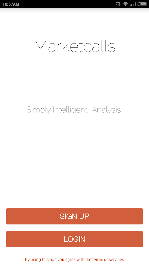 Android application Marketcalls screenshort