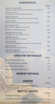 Hotel Sky menu 1