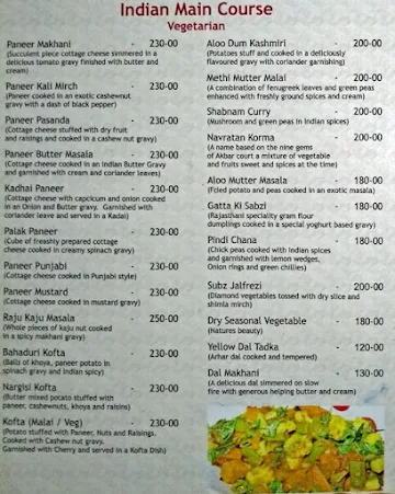 Justin - Hotel Simran menu 