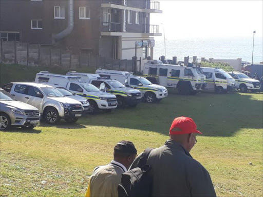 Heavy police presence at the ANC Eastern Cape conference. Picture: ZINGISA MVUMVU