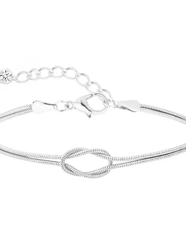Eenvoudige knoop slangenbot armband - 0
