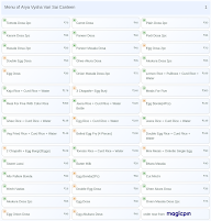 Arya Vysha Vari Sai Canteen menu 1
