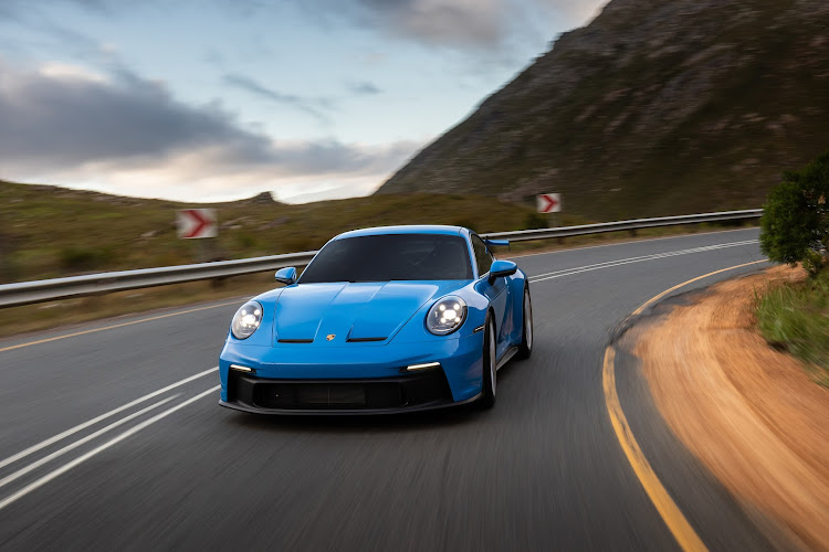 The GT3 rides 20mm lower than a 911 Carrera, and has adjustable sports suspension with rear-axle steering. Picture: SUPPLIED