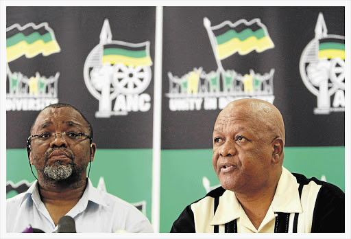 ANC secretary-general Gwede Mantashe and Justice and Constitutional Development Minister Jeff Radebe. File photo.